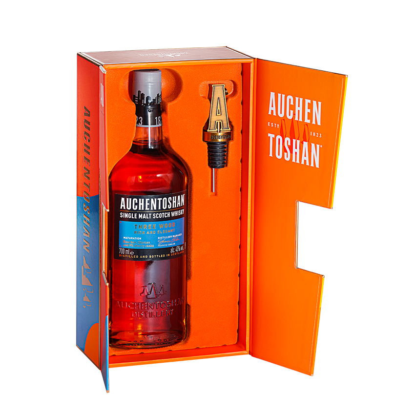Auchentoshan Three Wood Single Malt Whisky Festive Gift Set 2023
