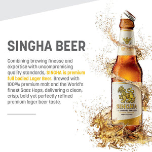 Singha Premium Lager Beer Bottles 24x320ml