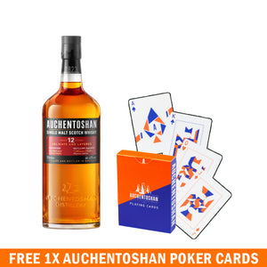 Auchentoshan 12  Years Single Malt Whisky + Free Poker Cards