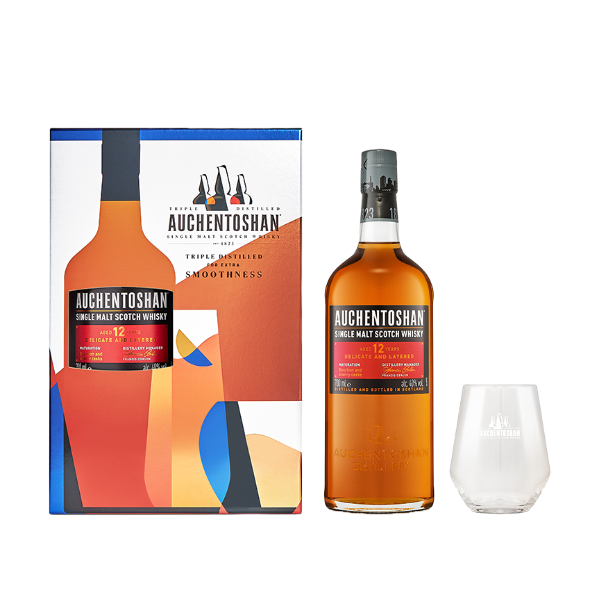 Auchentoshan 12 Years Single Malt Whisky Festive Gift Set